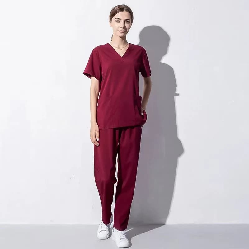 KMP-231557 red scrub garment direction